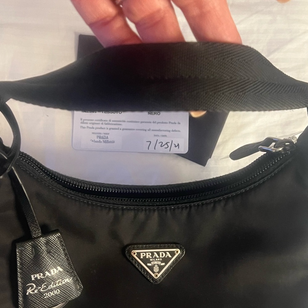 Vintage PRADA Re-Edition 2000 Mini-bag w/Authentication Cards/Duster - Picture 12 of 15